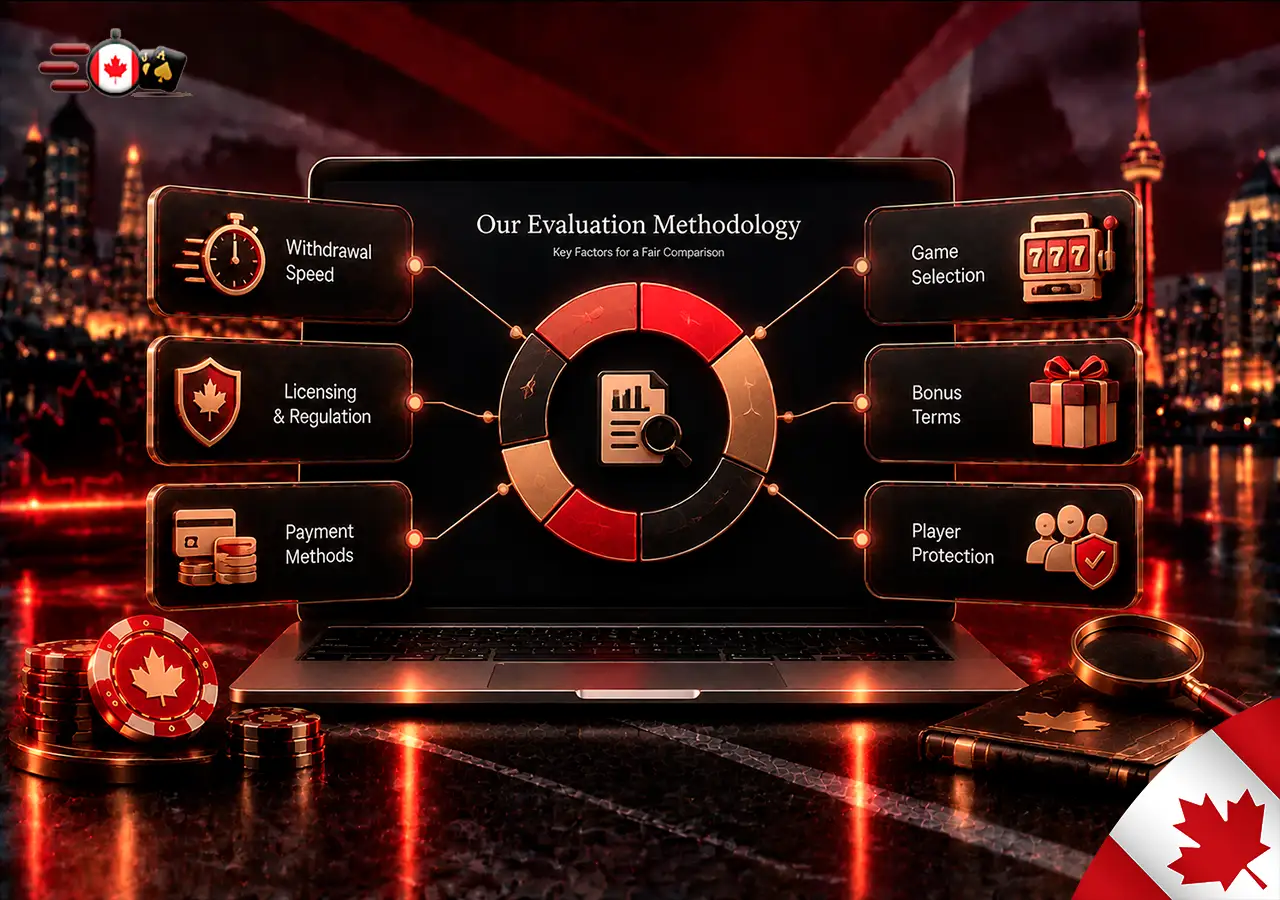 Casino ranking methodology based on payout speed and key criteria