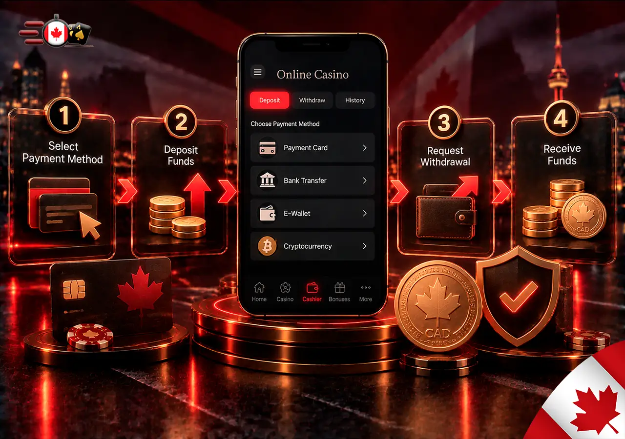 Step-by-step casino deposit and withdrawal process in Canada